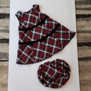 THE CHILDREN'S PLACE  christmas holiday plaid dress 6/9 T53